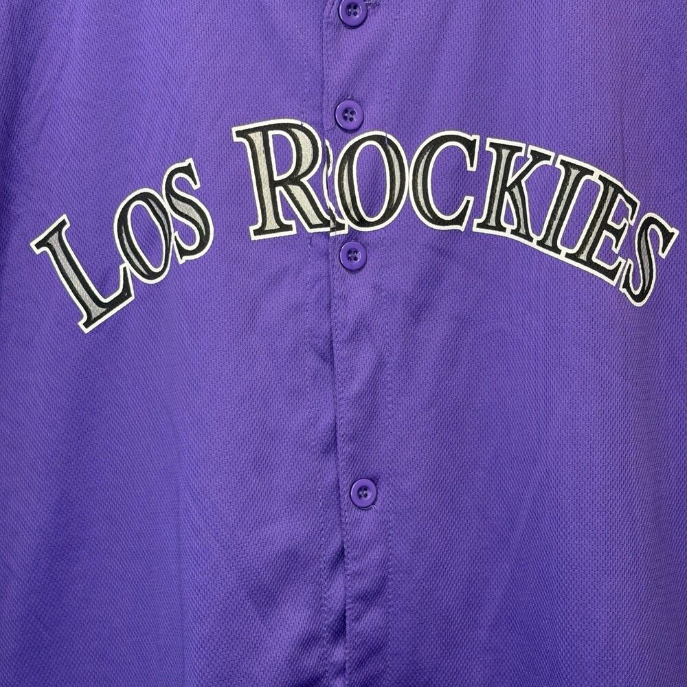 Los Rockies Jersey Mens XL Purple Colorado Rockies 25th Anniversary Baseball - Picture 5 of 8